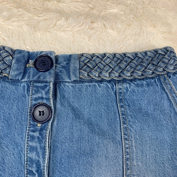 Joie Sorren Braided Button Front Denim Skirt - Picture 4 of 6